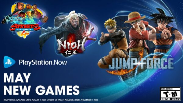 PlayStation Now 05 03 21 600x338 1 Ανακοινώθηκαν οι νέες προσθήκες του PlayStation Now για τον μήνα Μάιο Jump Force | Nioh | PlayStation Now