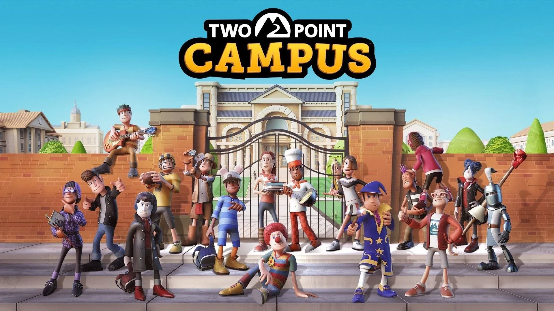 two point campus key art Two Point Campus